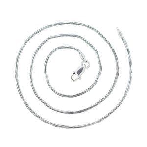 925 Sterling Silver Snake Chain Necklace 1.4 mm Made In Italy